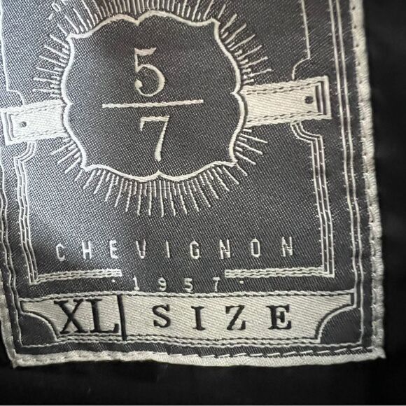 Chevignon Women’s Vintage Black Full Zip Biker Motorcycle Jacket Extra Large - Picture 3 of 11